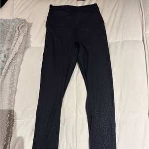lululemon leopard daisy emboss black legging